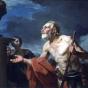 Diogenes begging alms from a statue (Jean-Bernard Restout, 1732-1797)
