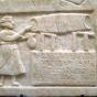 roman funeral inscription with image of woman