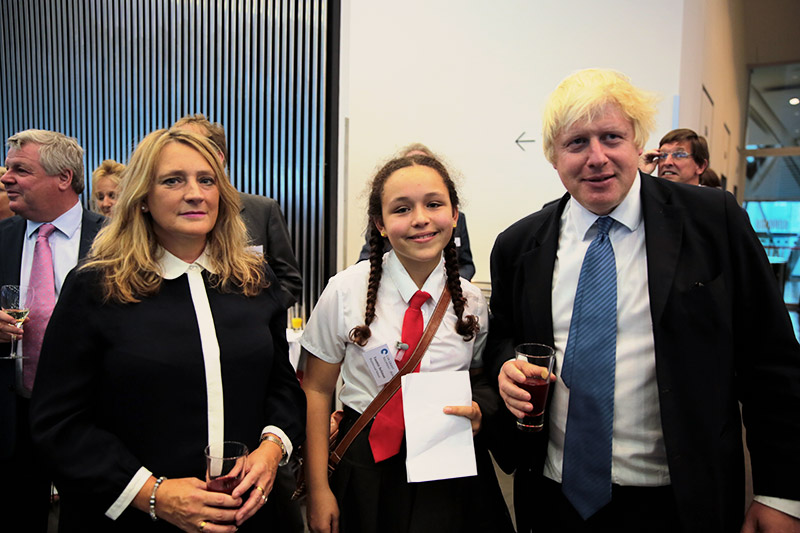 Boris Johnson, Bettany Hughes, Fenella Fielding and Actors of Dionysus at London City Hall