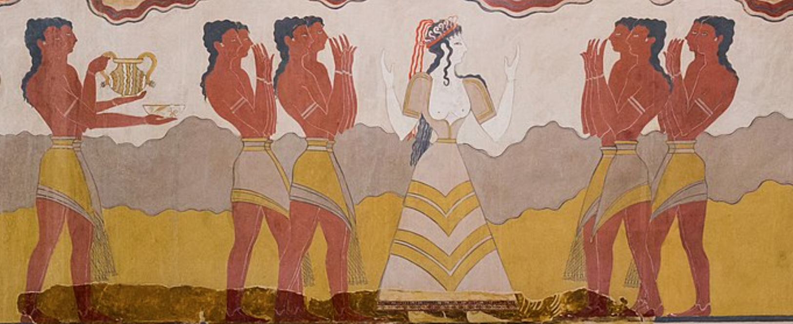 Wall painting of cult procession from Knossos 