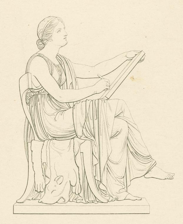 Calliope, Muse of Epic Poetry. Source: New York Public Library, https://digitalcollections.nypl.org/